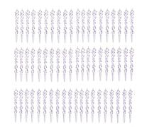 60 Pcs Twisted Icicle Ornaments Clear Acrylic Hanging Decorations(Purple)