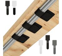 60 PCS Under Desk Cable Management,Adjustable Hook and Loop Cable Ties,Self-Adhesive Cable Management Straps,Tidy Up Garden & Home Wires(Black)