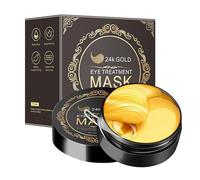 60 Pcs Under Eye Masks, 24K Gold Under Eye Patches, Collagen Hydrating Eye Pads for Puffy Eyes, Reduce Dark Circles, Puffiness, and Wrinkles, Moisturizing Eye Bag Patches for Women