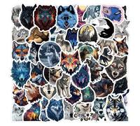 60 Pcs Wolf Graffiti Stickers for Water Bottles,Guitar,Bicycle,Laptop,Skateboard,Computer,Animal Nordic Style Stickers Waterproof Vinyl,Scrawl Decoration for Girls Boys Children Teens