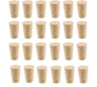 60 pcs Wood Corks,Tapered Blank Natural Corks for Wine, Beer, Liquor Bottles,Leakproof Wooden Wine Bottle Stopper Replacement, 25x35mm