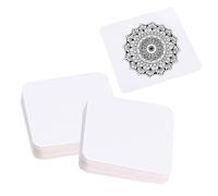 60 Pcs Zentangle Tiles 4.5 x 4.5 Inch Square White Paper Tiles for Calligraphers, Watercolor Artists, Filigree Painting, Miniature Painting, and Notebooks