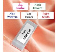 60 Personalised Stick on Name Labels for Clothes No Iron Just Peel