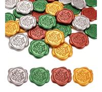 60-Piece Assorted Color Wax Seal Sticker Set for Scrapbooking, A | Wax Seals Labels, Mixed Color, for Wedding Invitations Scrapbooking and Wrapped Gifts