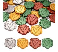 60-Piece Assorted Color Wax Seal Sticker Set for Scrapbooking, D | Wax Seals Labels, Mixed Color, for Wedding Invitations Scrapbooking and Wrapped Gifts