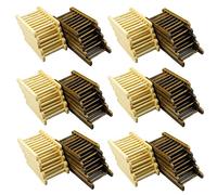 60 Piece Home Bamboo Wood Soap Holder Bathroom Wood Soap Dish Hand Craft Bathtub Shower Dish Accessories (Charcoal and Wooden)