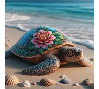60 Piece Jigsaw Puzzles for Adults Beach Turtle Flowers, Fun Challenges, Educational Games, Difficult Jigsaw Puzzles for Adults, Puzzle 60 Pieces