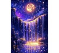 60 Piece Jigsaw Puzzles for Adults, Impossible Hard Difficult Challenging jigsaw puzzle 60 pieces adult Puzzles Classic Educational Games 40x28cm,Purple Waterfall Moonlight