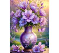 60 Piece Jigsaw Puzzles for Adults, Impossible Hard Difficult Challenging jigsaw puzzle 60 pieces adult Puzzles Classic Educational Games 40x28cm,Purple Vase River