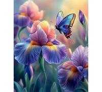 60 Piece Jigsaw Puzzles for Adults, Impossible Hard Difficult Challenging jigsaw puzzle 60 pieces adult Puzzles Classic Educational Games 40x28cm,Purple Flower Butterfly