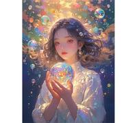 60 Piece Jigsaw Puzzles for Adults, Impossible Hard Difficult Challenging jigsaw puzzle 60 pieces adult Puzzles Classic Educational Games 40x28cm,Crystal Ball Girl