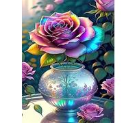 60 Piece Jigsaw Puzzles for Adults, Impossible Hard Difficult Challenging jigsaw puzzle 60 pieces adult Puzzles Classic Educational Games 40x28cm,Rainbow Flower Garden