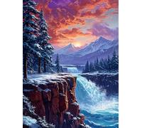 60 piece Jigsaw Puzzles for Adults Impossible Hard Difficult Challenging Puzzle, jigsaws 60 pieces for adults Fun Activity & Present for The Whole Family, Theme:Winter Raging River