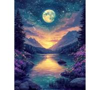 60 piece Jigsaw Puzzles for Adults Impossible Hard Difficult Challenging Puzzle, jigsaws 60 pieces for adults Fun Activity & Present for The Whole Family, Theme:Starry Moon Night