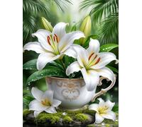 60 piece Jigsaw Puzzles for Adults Impossible Hard Difficult Challenging Puzzle, jigsaws 60 pieces for adults Fun Activity & Present for The Whole Family, Theme:Tropical Lily