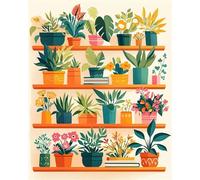 60 piece Jigsaw Puzzles for Adults Impossible Hard Difficult Challenging Puzzle, jigsaws 60 pieces for adults Fun Activity & Present for The Whole Family, Theme:Minimalist Plants