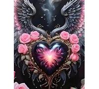 60 piece Jigsaw Puzzles for Adults Impossible Hard Difficult Challenging Puzzle, jigsaws 60 pieces for adults Fun Activity & Present for The Whole Family, Theme:Rose Heart Wings
