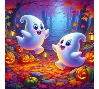 60 Piece Jigsaw Puzzles for Adults Maple Leaf Pumpkin Ghost, Fun Challenges, Educational Games, Difficult Jigsaw Puzzles for Adults, Puzzle 60 Pieces