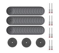 60-Piece Rotary Tool Cutting Kit 1-1/4inch Reinforced Cut-Off Wheels for Metal, Wood, Stone & Glass, Includes 8 Mandrels Durable Abrasive Discs for Grinding, Shaping & Precision Cuts