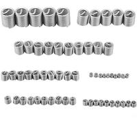 60-Piece Stainless Steel Metric Wire Thread Repair Insert Kit for /M5/M6/M8/M10 Helicoil-Type Thread Restorer - Wear-Resistant, Anti-Loose, Reus