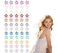 60-Piece Star hair clip set, 12 colors mini delicate hairpins (suitable for girls, teenagers, party, school, dance accessories, large package hair clips)