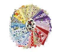 60 Pieces 10x10cm Cotton Fabric Squares, Assorted Floral Patchwork Fabric Bundles, Precut Cotton Material for Sewing, Quilting, DIY Crafts, Dressmaking, and Textile Art Projects