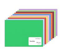 60 Pieces, 180gsm - Coloured Card A3, Thick Cardstock Paper - 10 Assorted Colours