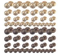60 Pieces Blazer Buttons, Embossed Coat Buttons, Shirt Buttons, Button Badges, Metal Buttons, DIY Craft Buttons, Suitable for Coats, Shirts, Uniforms