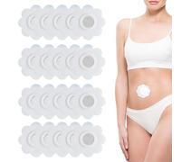60 Pieces Castor Oil Patches for Belly Button, Self-Adhesive Castor Oil's Belly Button Wraps, Highly Absorbent Spunlace, No Need to Wash (Oil Not Included)
