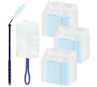 60 Pieces Dust Magnet Duster with 1 Handle, 1 Telescopic Rod, Microfiber Duster Set Cleaning Products for Office, Electric Filter, Cleaning Tool