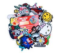 60 Pieces Embroidered Iron on Sew on Patches Assorted Styles and Colors for Clothes, Jackets, Jeans, Hats, DIY Accessories - Perfect for Applique, Repair and Personalization - Funny