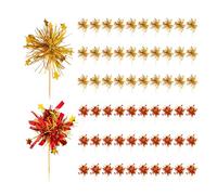 60 Pieces Golden Star Cake Toppers, Firework Birthday Cake Topper, Sparkling Firework Inserts, Star Foil Firework Inserts, Firework Party Decorations