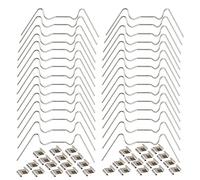 60 Pieces Greenhouse Panel Clips - Stainless Steel Wire Greenhouse Panel Glass Clips,Glass Fixing Clamps Greenhouse Clips Fittings Replacement