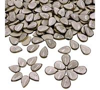 60 Pieces Kiln Transformation Ceramics Mosaic Tiles for Crafts, Black White Dots Raindrop Bulk Ceramics Pieces Mosaic Supplies for Mosaic Projects Home Decoration(18x28mm)