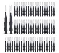 60 Pieces Micro Eyebrow Brush with Cap Brow Lamination Brush Mascara Brush Eyelash Spoolie Brush Tool for Lash Filler, Lifting Extension - Black