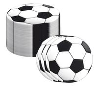 60 Pieces Mini Football Pattern Disposable Beverage Napkins Soccer Ball Themed Serviettes Cocktail Paper Napkins 2 Ply for Holidays Summer Spring Luncheon Dinner Party Supplies,33x33 cm