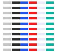 60 Pieces Plastics Glazing Packers, Anti-Slip Plastic Packers 28mm × 100mm, Durable Shims with Multiple Thicknesses(1-6mm), Plastic Spacers with Lightweight for Window and Door Installation, DIY