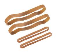 60 Pieces Rubber Bands Set, Large Elastic Bands for Office Home School Supplies, 100 by 5 mm, 160 by 10 mm, Dark Yellow