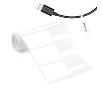 60 Pieces Self-Adhesive Blank Cable Labels, Reusable Wire Labels Cable Write On Identification Tags White Cord Tags Wire Markers for Organizing Electronics Computers Cord Management
