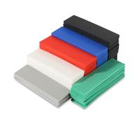 60 Pieces Set of Plastic Glass Blocks 100 x 28 x 1-6 mm Plastic Spacers Compensation Plates Tile Wedges for Furniture Plastic Thickness for Laying Tiles