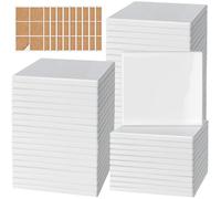 60 Pieces Sublimation Coasters, GOH DODD Glossy Ceramic Tiles Glazed Blanks with Cork for DIY Alcohol Ink Heat Transfer Painting Housewarming Gifts Wedding Arts Crafts School Education, Square, 4 Inch