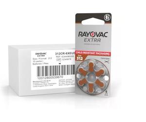 60 piles auditives Rayovac 312 Extra advanced / pile auditive PR41 / piles pour appareils auditifs / 312AE,A312,DA312,P312,PR312H