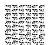 60 Plastic Cow Models N Scale Farm Animals for Building and Scene Layouts