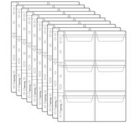 60 Pocket Coin Collecting Pages 6 Grids/Page Storage Loose Leaf 9 Hole