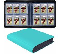 60 Pockets Graded Card Binder, Toploading PSA Slab Holder Album, PU Leather Graded Card Storage Binder, Premium 6 Pocket PSA Card Binder Album with Sleeves (Teal)