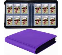 60 Pockets Graded Card Binder, Toploading PSA Slab Holder Album, PU Leather Graded Card Storage Binder, Premium 6 Pocket PSA Card Binder Album with Sleeves (Purple)