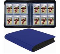 60 Pockets Graded Card Binder, Toploading PSA Slab Holder Album, PU Leather Graded Card Storage Binder, Premium 6 Pocket PSA Card Binder Album with Sleeves (Blue)