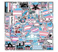 60 Pride Stickers - Waterproof Vinyl Graffiti LGBTQ Rainbow Stickers for Laptop, Water Bottles, Bicycle & Skateboard