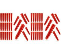 60 Red Rawl Plugs Screw Fixing Wall Expansion Raw Plugs Brick Stone Concrete (Pack of 2)