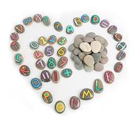 60 River Rocks for Painting,Multi-Color Painting Stones,1.5-2.2 inch Smooth and Flat Rocks for Arts & DIY, Mandala and Kindness Rocks,100% best hand picked,Perfect for Kids Party,Crafts and Decoration